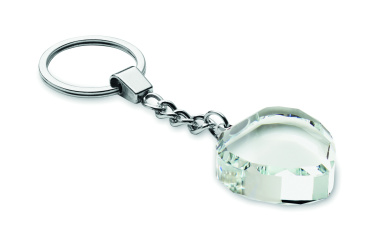 Лого трейд pекламные продукты фото: Glass heart award key ring