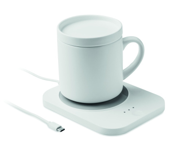 Логотрейд pекламные подарки картинка: Wireless charger mug warmer set