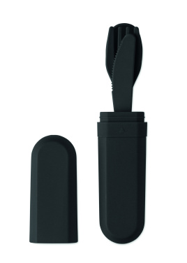 Логотрейд pекламные продукты картинка: Cutlery set and case in PLA