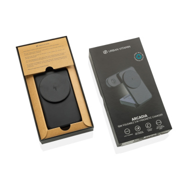 Логотрейд pекламные продукты картинка: Магнитное зарядное устройство Urban Vitamin Arcadia RCS из пластика 15 Вт 3-в-1