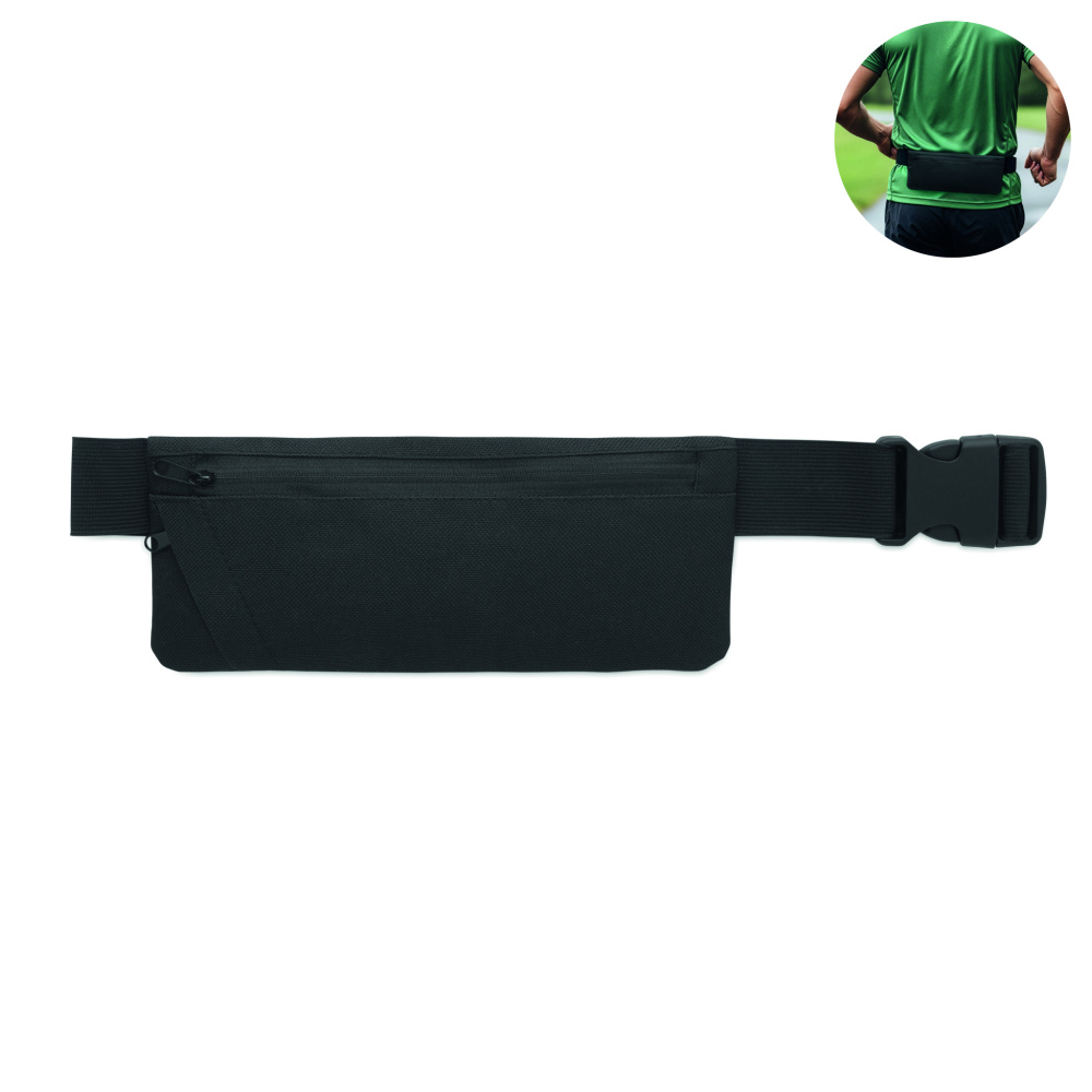 Лого трейд бизнес-подарки фото: Sports waist bag 600D RPET