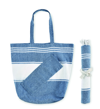 Логотрейд pекламные подарки картинка: Beach bag with hammam towel