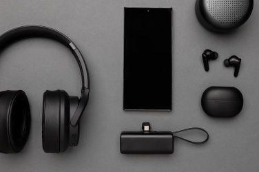 Logotrade kampanjprodukter bild: Powerlink RCS rplast 3000 mAh powerbank USB C-kontakt