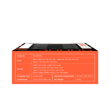 Logotrade reklamprodukter bild: POWER BANK SILICON POWER QX55 30000 MAH